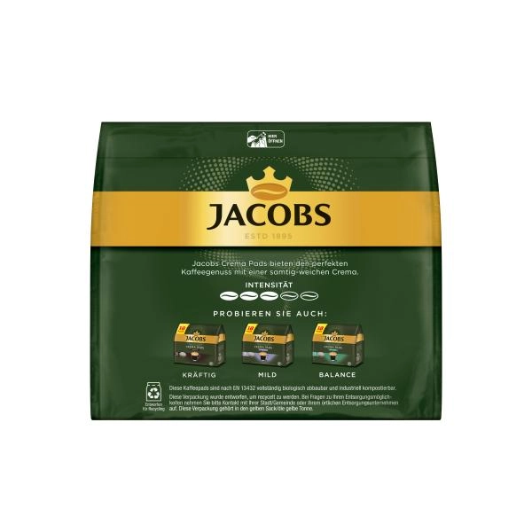 Jacobs Kaffeepads Crema Classic, 18 Senseo kompatible Pads