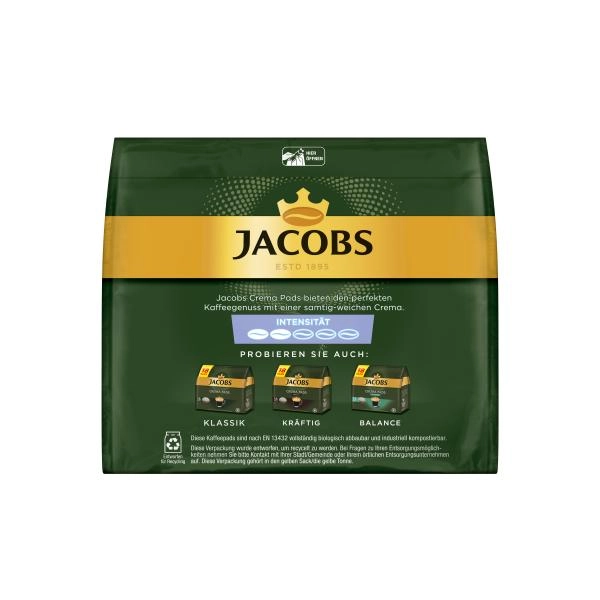 Jacobs Kaffeepads Crema Mild, 18 Senseo kompatible Pads