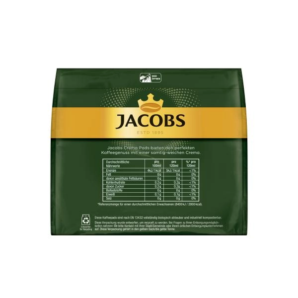 Jacobs Kaffeepads Crema Balance, 18 Senseo kompatible Pads