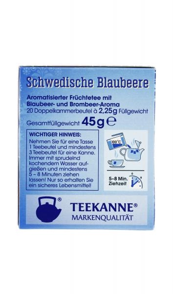 Teekanne Schwedische Blaubeere