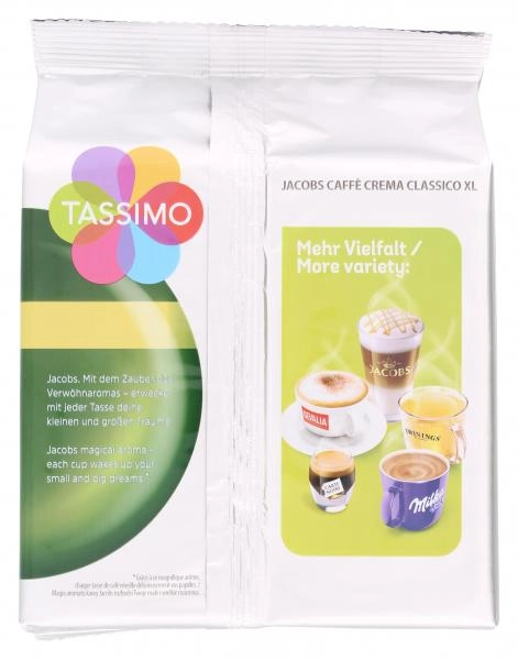 Tassimo Kapseln Jacobs Caffè Crema classico XL, 16 Kaffeekapseln