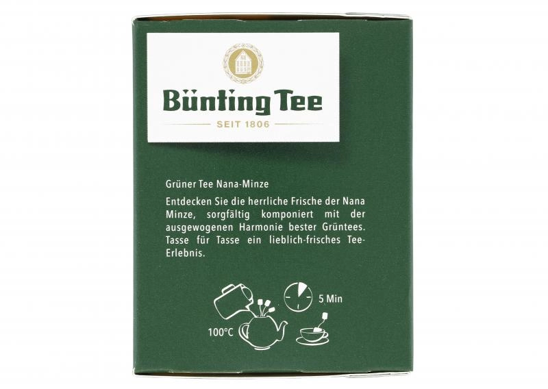 Bünting Tee Premium Bio Grüner Tee Nana-Minze