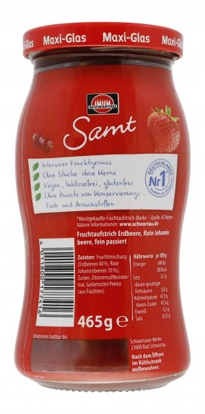 Schwartau Samt Erdbeere Maxi Glas