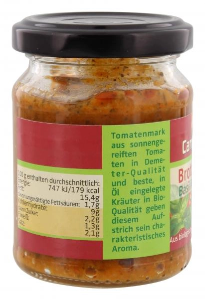 Demeter Bio Brotaufstrich Basilikum-Tomate