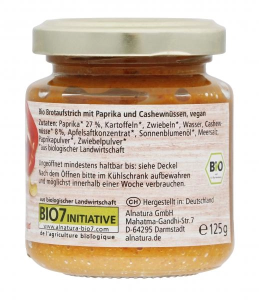 Alnatura Aufstrich Paprika-Cashew