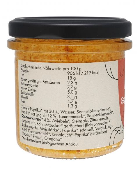 Nabio Aufstrich Gegrillte Paprika Cashew