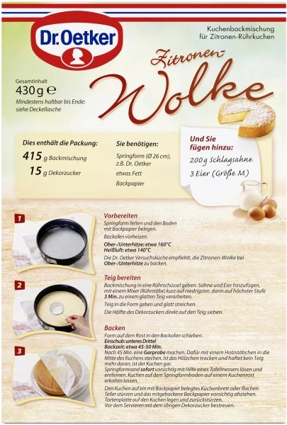 Dr. Oetker Zitronen-Wolke