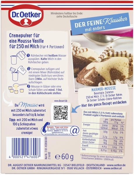 Dr. Oetker Mousse à la Vanille