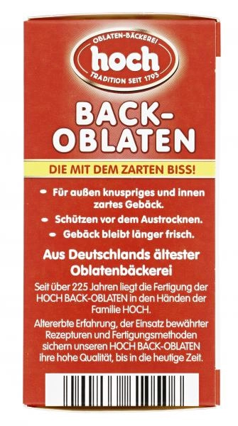 Hoch Back-Oblaten 50mm