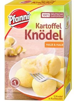 Pfanni Kartoffelknödel in Kochbeuteln halb & halb