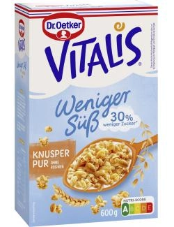 Dr. Oetker Vitalis Weniger süß Knusper Pur Müsli