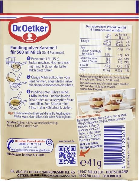 Dr. Oetker Gala Feiner Karamell-Pudding