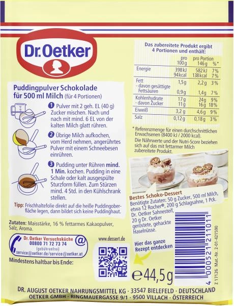 Dr. Oetker Original Pudding Schokolade