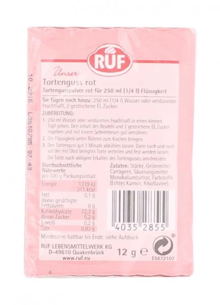 Ruf Tortenguss rot