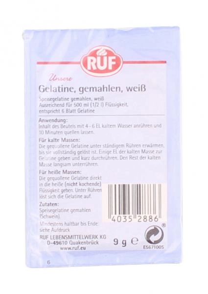 Ruf Gelatine gemahlen weiß