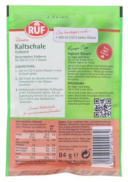 Ruf Instant Kaltschale Erdbeer