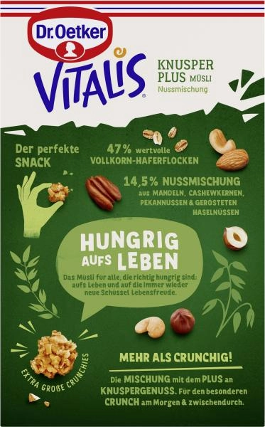 Dr. Oetker Vitalis Knusper Plus Müsli Nussmischung