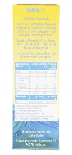 Sel Speisesalz mit Jod