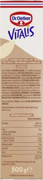 Dr. Oetker Vitalis Schoko Duo Müsli