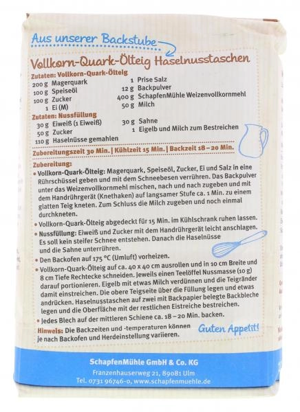 Schapfenmühle Weizen Vollkornmehl