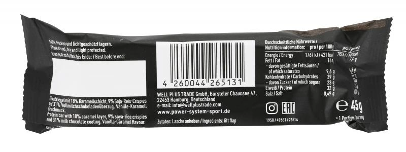 Power System 32% Protein Crunchy Bar Vanille-Karamell Geschmack