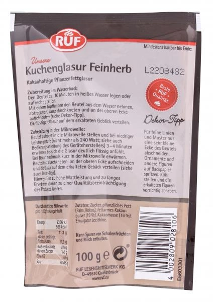 Ruf Kuchenglasur feinherb