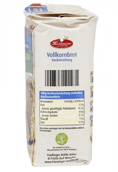 Küchenmeister Backmischung Vollkornbrot