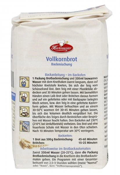 Küchenmeister Backmischung Vollkornbrot