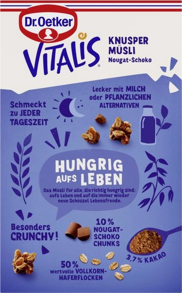 Dr. Oetker Vitalis Knusper Müsli Nougat-Schoko