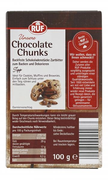 Ruf Chokolate Chunks Zartbitter XXL