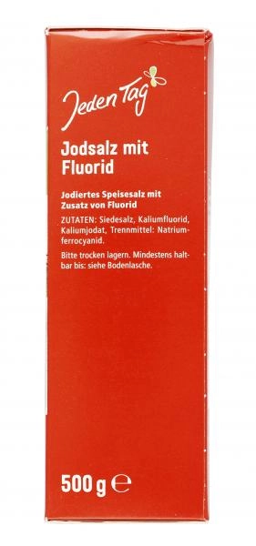 Jeden Tag Jodsalz mit Fluorid