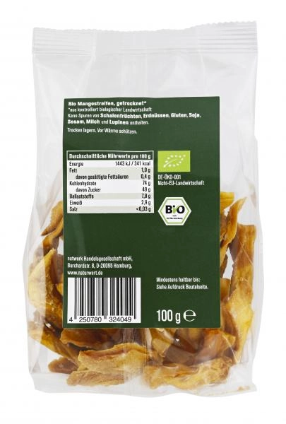 NaturWert Bio Mangostreifen getrocknet