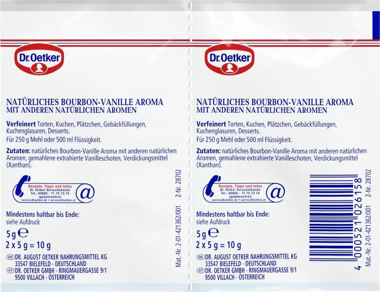 Dr. Oetker Finesse Natürliches Bourbon-Vanille Aroma