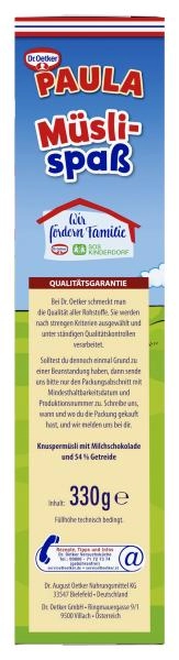 Dr. Oetker Paula Müslispaß Schoko