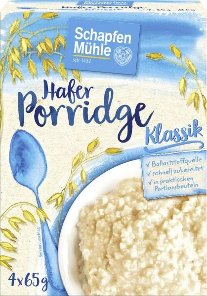 Schapfenmühle Porridge Hafermahlzeit natur