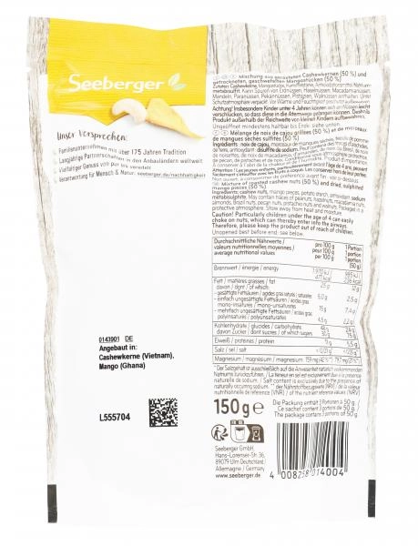 Seeberger Cashew-Mango Mix