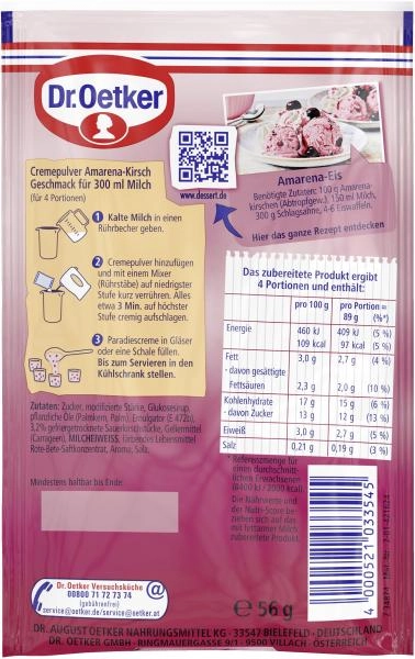 Dr. Oetker Paradies Creme des Jahres Amarena-Kirsch