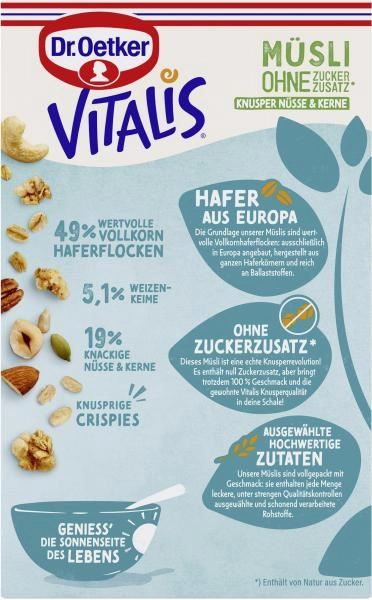 Dr. Oetker Vitalis Knusper Nüsse & Kerne Müsli