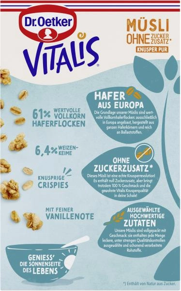 Dr. Oetker Vitalis Knusper Pur Müsli