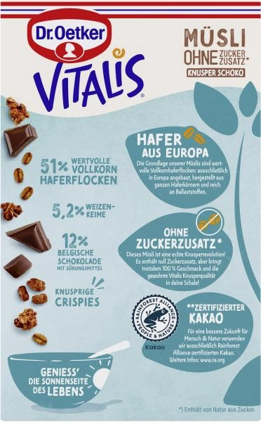 Dr. Oetker Vitalis Knusper Schoko Müsli