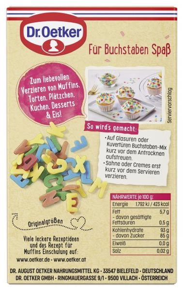 Dr. Oetker Für Buchstaben Spaß Bunter Mix