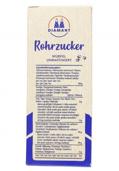 Diamant Würfel Rohrzucker unraffiniert