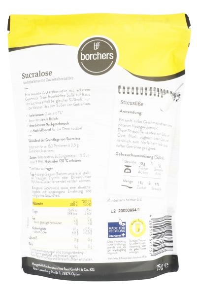 Borchers Streusüße mit Sucralose Tafelsüße