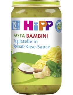 Hipp Pasta Bambini Tagliatelle in Spinat-Käse-Sauce