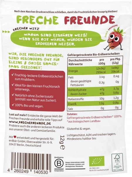 Freche Freunde Fruchtchips 100% Erdbeere