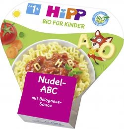 Hipp Nudel-ABC mit Bolognese Sauce