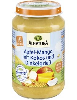 Alnatura Apfel-Mango-Kokos mit Dinkelgrieß