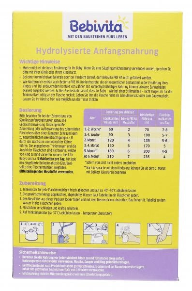 Bebivita Hydrolysierte Anfangsnahrung Pre HA