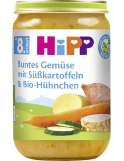 Hipp Buntes Gemüse mit Süßkartoffeln & Bio-Hühnchen