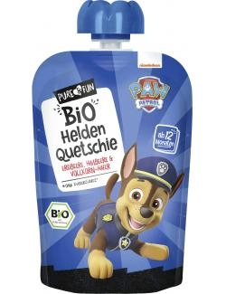 Pure & Fun Bio Helden Quetschie Erdbeere-Himbeere & Vollkorn-Hafer